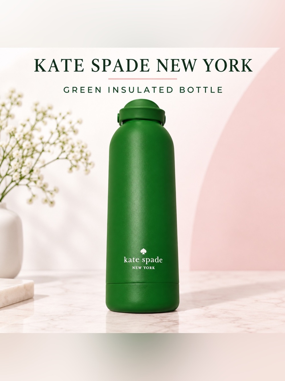 Kate Spade New York Green Insulated Water Bottle